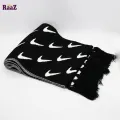 Black And White Woolen Scarf, Soft Muffler Stylish Fashion Scarf For Men And Women. 