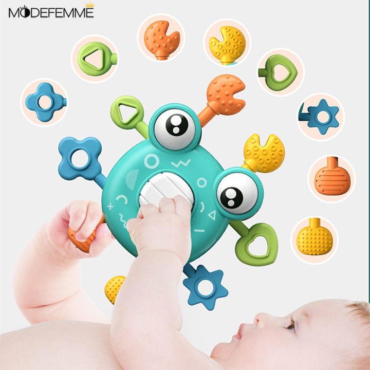 Crab Finger Press Push Pull Toys,Baby Rattle Toys,Child Pull String