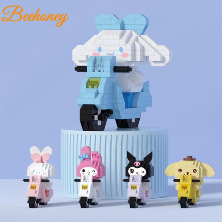 Anime Building Blocks Toys Melody Cycling Kuromi Building Blocks Ornaments For Home Decoration