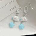 1PC Cute Cloud Blue Star Keychain for Car Keys Accessories Original Design Kawaii Keyring Women Handbag Bag Pendant Key Chains Cherry Super Store.