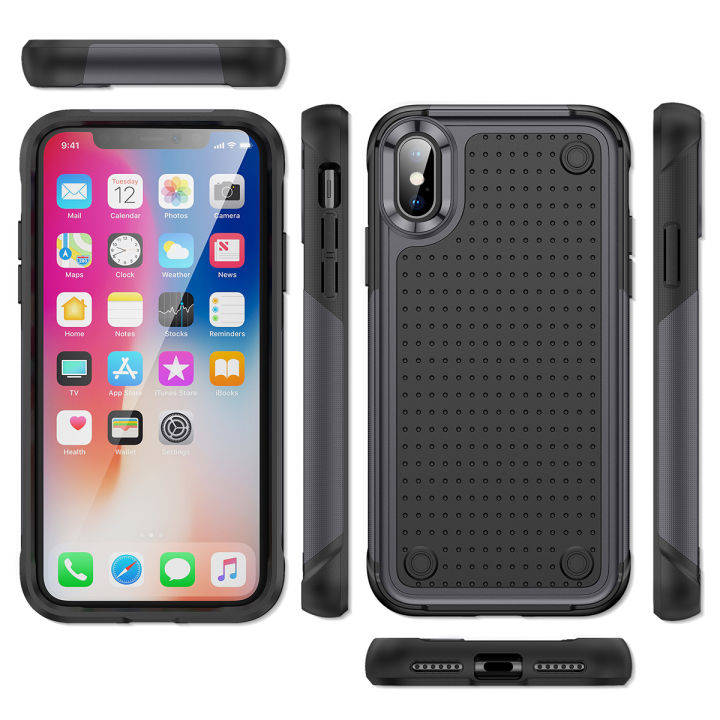 Anti-fall%202%20in%201%20Heavy%20Duty%20Armor%20Case%20For%20iPhone%20XS%20/%20iPhone%20X%20Phone%20Case%20Shockproof%20Soft%20Casing%20Hard%20Back%20Cover%20-%20Image%203