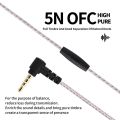 JCALLY EP02 Flat Head Wired Earphone with Mic HIFI Dynamic Stereo Headphone with 3.5mm 5N OFC Cable Music Gaming Headset. 
