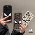 Cartoon Cool Spider-Man Eyes Case Compatible For IPhone 7Plus 13 15 14 12 11 Pro Max 8 6 7 6S Plus X XR XS MAX SE 2020 Fashion Brand Marvel Couples Angel Eyes Shockproof Soft Case.