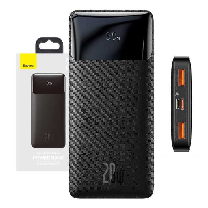 Baseus Bipow PPDML-L01 Digital Display Power bank 10000mAh 20W Black By Pucko Gadget