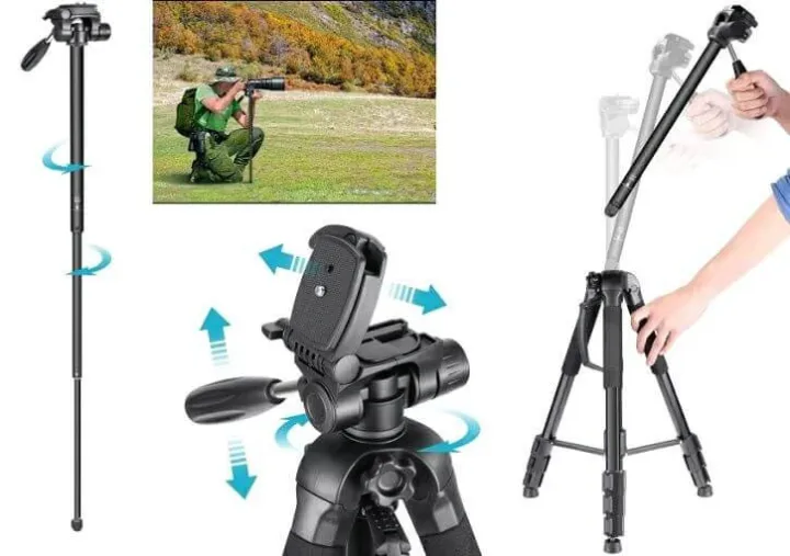 Jmary%20KP-2254%20Professional%20Aluminium%20Tripods%20Monopods%20Stand%20For%20All%20of%20DSLR%20Camera%20Mobile%20-%20Image%209