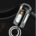 Portable Metal Keychain Bottle Opener Lighter Multi-function Key Ring Outdoor Waterproof Tool. 