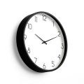 Minimalistic White Wall Clock with Black Numbers |  Mordern Classic White Wall Clock with Black Numbers. 