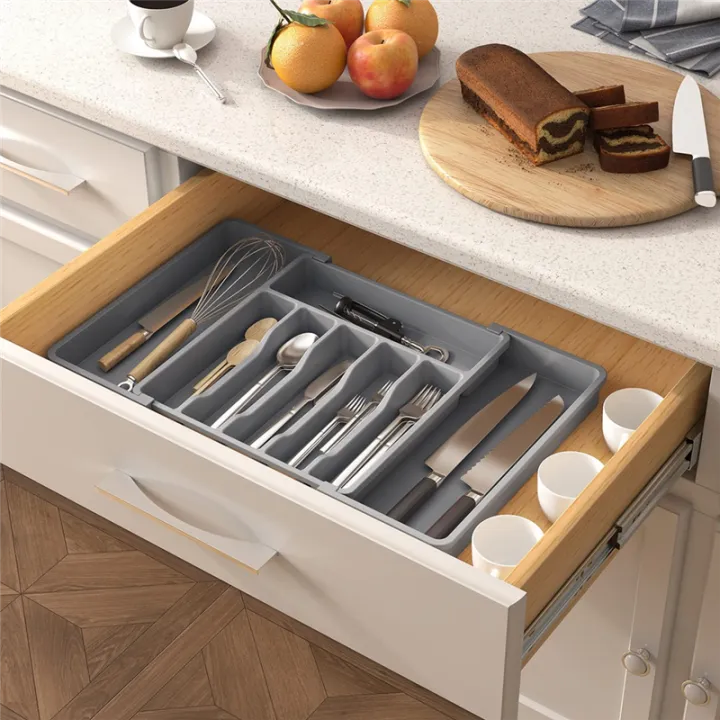 Cutlery%20Drawer%20Organiser%20Expandable%20Utensil%20Tray%20for%20Kitchen,%20Adjustable%20Silverware%20and%20Flatware%20Holder%20Durable%20-%20Image%202