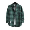 Red Plaid Shirt Men's Loose Casual Shirt Korean Style Trendy Handsome Workwear Shirt Coat Spring. 