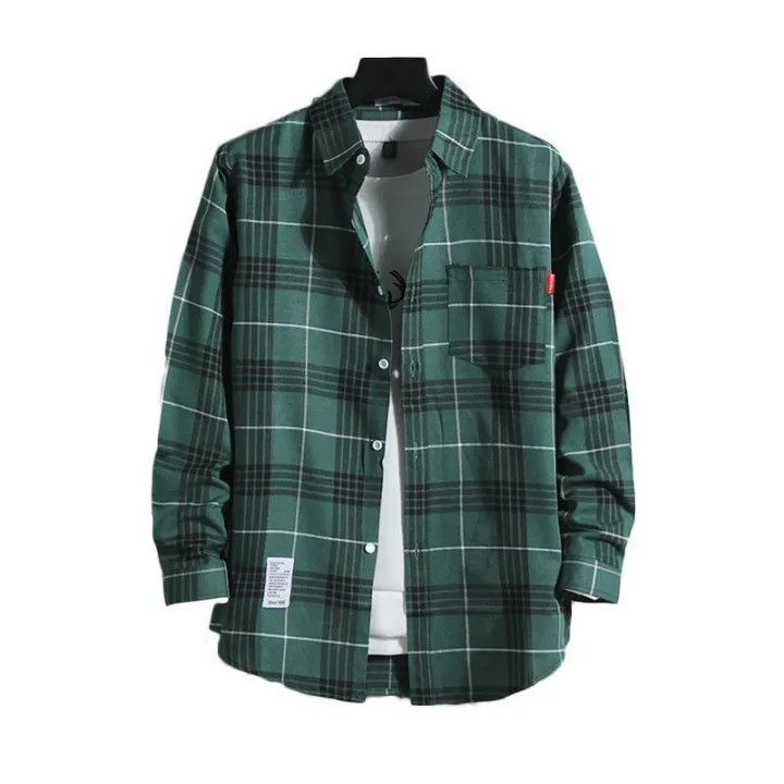 Red%20Plaid%20Shirt%20Men's%20Loose%20Casual%20Shirt%20Korean%20Style%20Trendy%20Handsome%20Workwear%20Shirt%20Coat%20Spring%20-%20Image%208