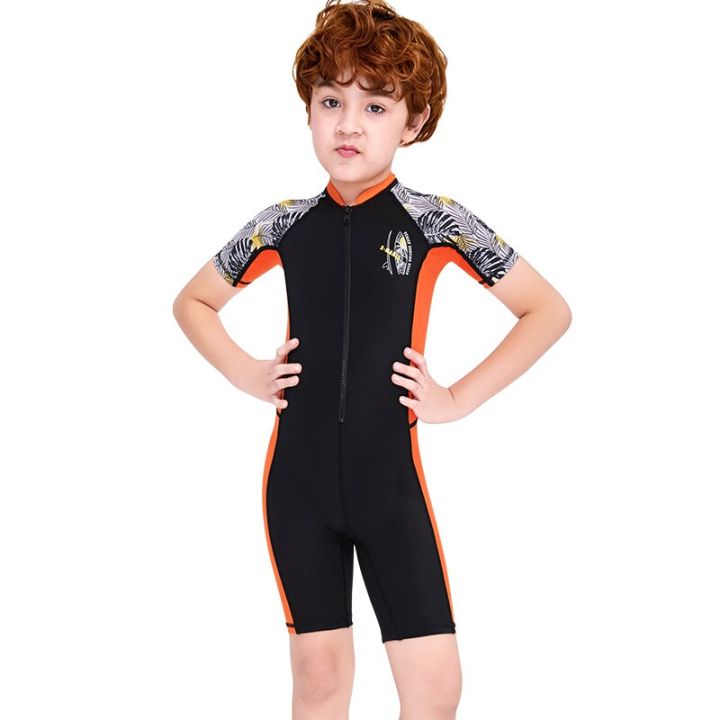 Children%20Swimsuit%20Fashion%20Printed%20Surfing%20Thin%20Diving%20Wetsuit%20For%20Kids%20Boys%20Short%20Swimwear%20One%20Piece%20Suit%20Swimming%20Scuba%20-%20Image%204