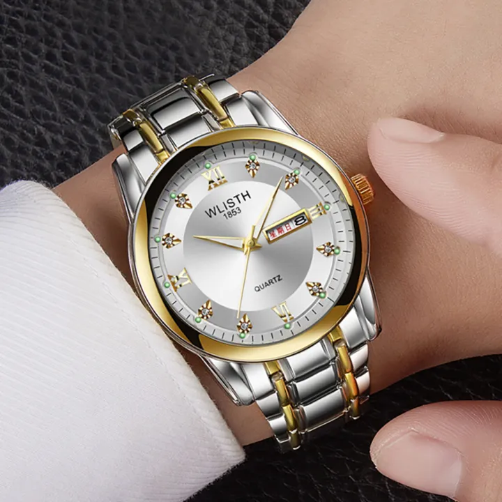 WLISTH%20Men%20Quartz%20Fashionable%20Stainless%20Steel%20Folding%20Clasps%20Luminous%20Pointer%20Auto%20Date%20Waterproof%20Watch%20With%20Box%20-%20Image%202