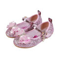 Girls' princess shoes spring fashion new baby soft-soled children's single shoes little girl Aisha crystal shoes leather shoes. 