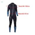 3mm Neoprene Wetsuit Front Zipper Wet Suit , Stretch Waterproof Swimming Full Suit Surfing Thermal Scuba Diving Suit for Water Sports , XL.