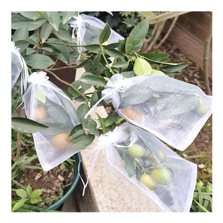 10 Pcs Fruit Protection Bags to Cover Fruit Nylon Protective Basket Mesh Cover