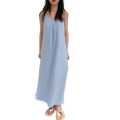 Chic Side Split: Casual Cotton Crepe Sundress for Warm Weather Adventures.
