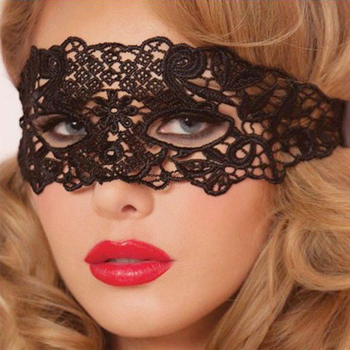 Black%20Women%20Hollow%20Lace%20Masquerade%20Face%20Mask%20Princess%20Party%20Cosplay%20Prom%20Props%20Costume%20Nightclub%20Queen%20Half%20Face%20Eye%20Mask%20-%20Image%203