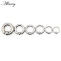 Alisouy 1PC 316L Surgical Stainless Steel Circular Barbells full size Round Lip Ring Eyebrow Nose Studs Body Piercing Jewelry. 