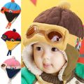 Cute Baby Winter Hat Infant Pilot Cap Toddlers Cool Baby Boys Girls Children Winter Warm Kids Knitted Hats Cap For 0-48 Month. 