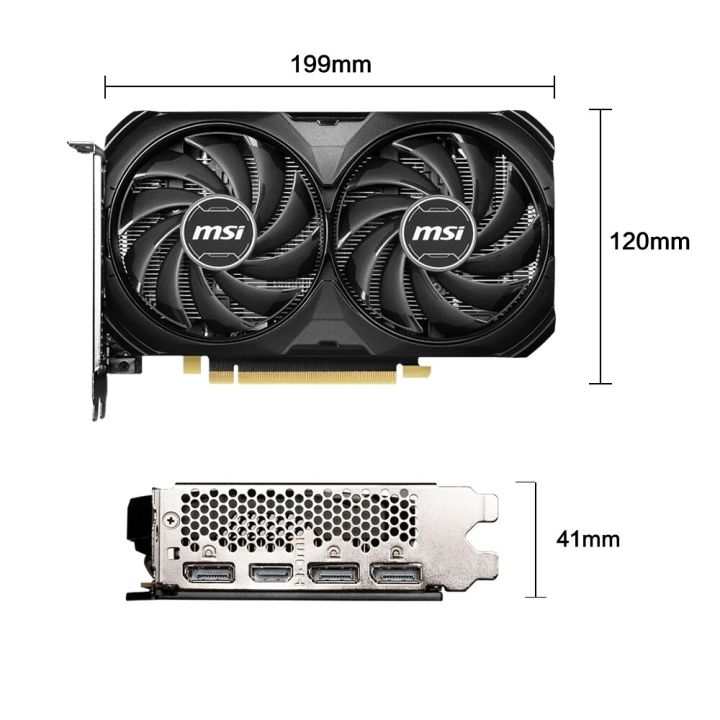 MSI%20GeForce%20RTX%204060%20VENTUS%202X%20BLACK%208G%20OC%20Gaming%20Graphics%20Card%208G%20GDDR6%20128-bit%20PCI-E%204.0x8%20HDMI%20DP%208Pin%20Desktop%20Video%20Card%20New%20-%20Image%202