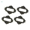 3x4x Home Cabinet Drawer Frame Label Tag File Name Card Holder Antique Bronze. 
