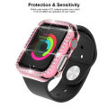 Diamond Bumper Protective Case for Apple Watch Cover Series 6 SE 5 4 3 2 1 38MM 42MM For Iwatch 6 5 4 40mm 44mm watch band strap effect and easy to use.