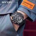 SANDA 2022 G Style New Men's Watches 50M Waterproof Shock Sports Military Quartz Watch For Male Digital Wristwatch Clock 3133. 