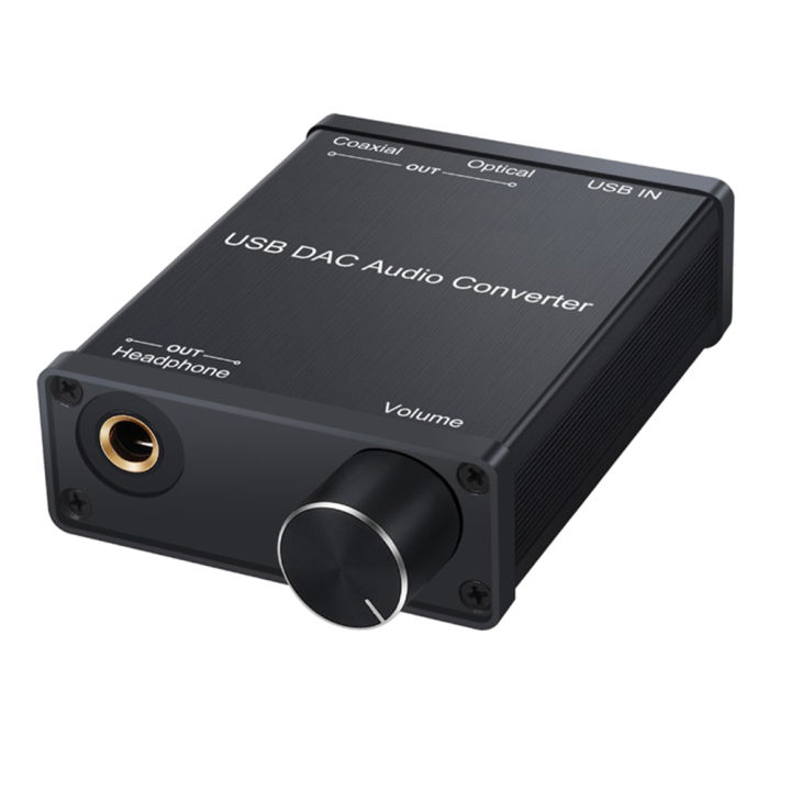 DAC Audio Converter Adapter with Headphone Amplifier USB to Coaxial