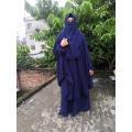 Nevy Blue Khimar hijab adjusted niqab with borkha full set. 