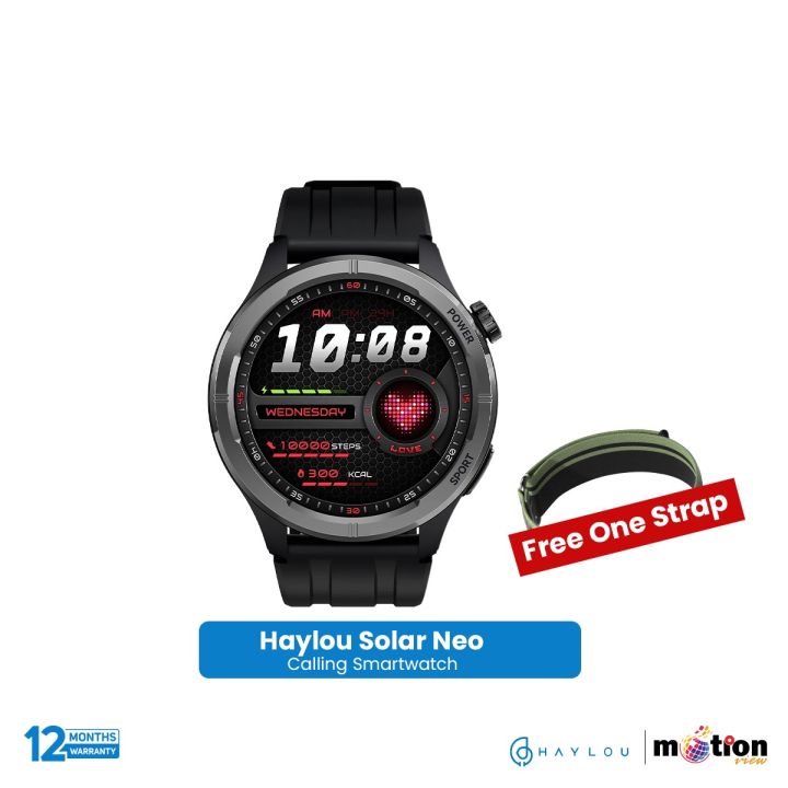 Haylou Solar Neo 1.53" Bluetooth Calling Smart Watch (Double Strap)