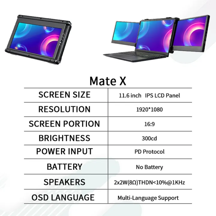 GTMEDIA%20Mate%20X%2011.6inch%20Portable%20Dual%20Screen%20Monitor%20for%20Laptop%20Full%20HD%20IPS%201080P%20Display%20Plug%20and%20Play%20-%20Image%205