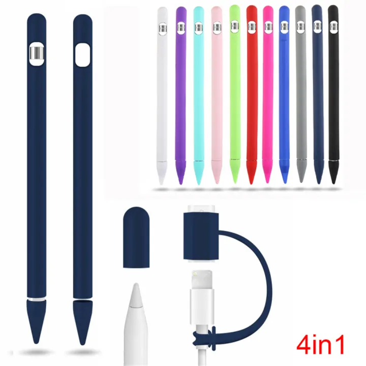 4-in-1%20Silicone%20Pencil%20Cover%20For%20Apple%20Pencil%201st%20generation%20Smart%20Stylus%20Protective%20Case%20Accessories%20For%20Apple%20Pencil%201%20Cover%20-%20Image%202
