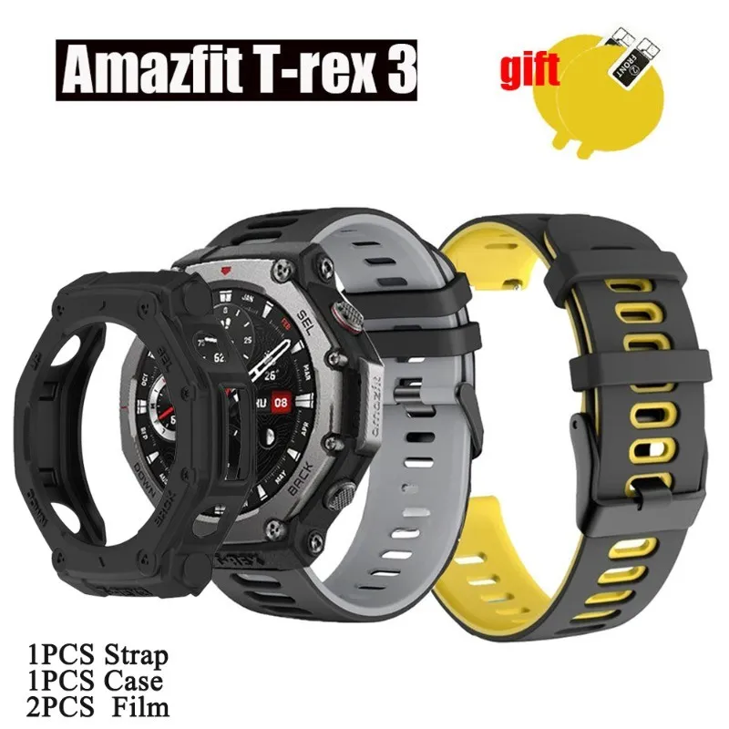 Coque TPU Silicone Pour Huami Amazfit T-Rex / T-Rex Pro - Transparente Bleue, Protection Anti-chocs, Légère - 7