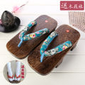 New High-Heeled Wooden Sandals Authentic Japanese-Style ToastingcosMen's and Women's Two-Tooth Clogs Clog. 