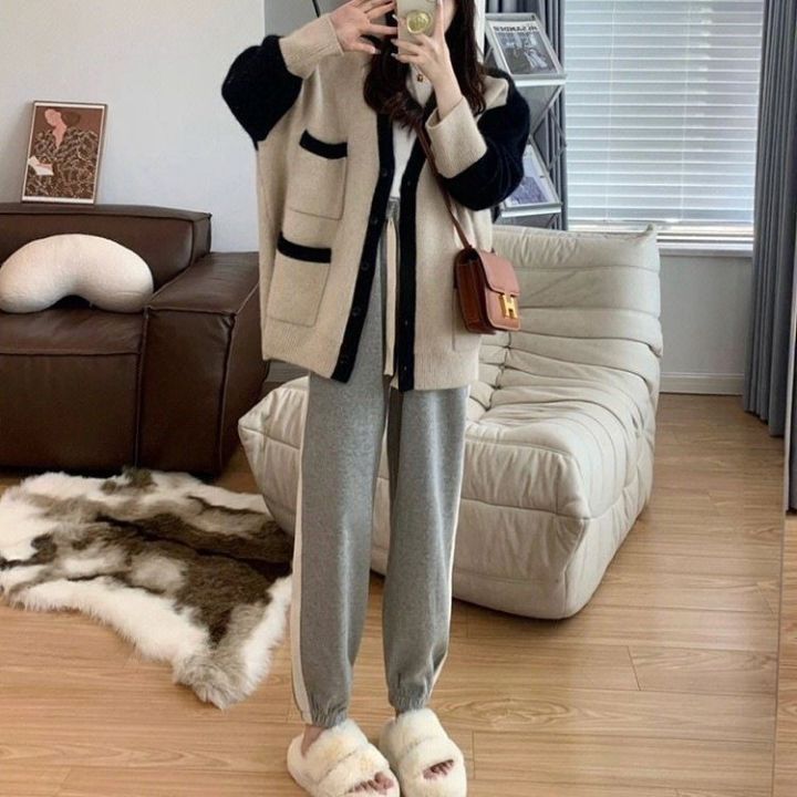 Korean%20Style%20Soft%20Glutinous%20Coat%20Women's%20Knitted%20Cardigan%20Idle%20Style%20Loose%20Sweater%20Coat%20Women's%20plus%20Size%20Fall%20Winter%20Fashion%20-%20Image%202