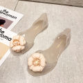 Thailand Internet celebrity jelly shoes women's summer transparent plastic flower sandals fish mouth flat hollow single shoes Lazada. 