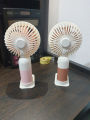 Mini Cute Rechargeable USB Charging Portable Handheld Desktop Fan and Mobile Stand. 