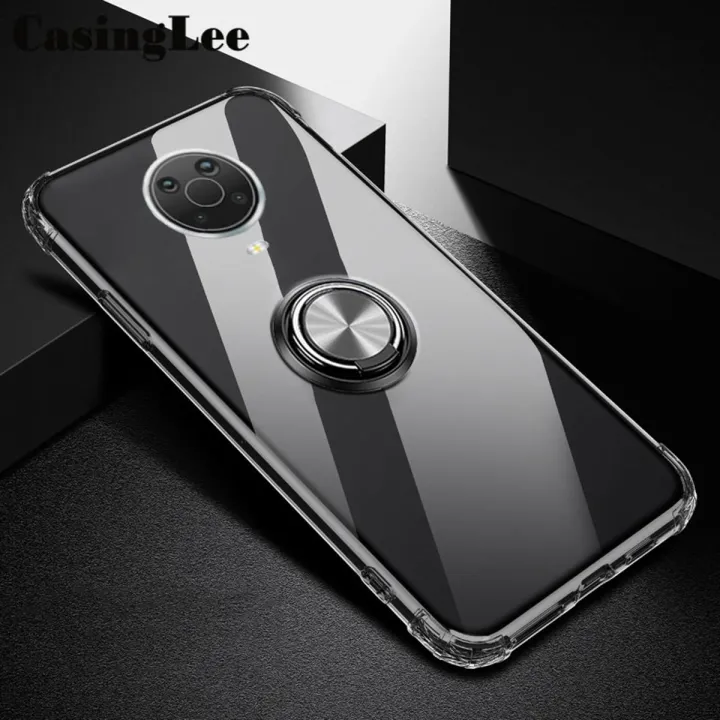 Protect Cover For Nokia G10 Case Clear Transparent Airbag Protector Shockproof Car Magnetic Holder Back Cover Nokia G10 Back Cover For girls and Boys