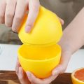 1pc Lemon Plastic Storage Box, Lemon Shaped Food Saver Storage Container, 450ml/15.8oz. 