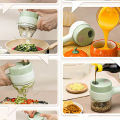 4 In 1 Handheld Electric Vegetable Cutter Wireless Chop Garlic Mash Minced Slice Onion Cutting Multifunctional Cooking Gadget.