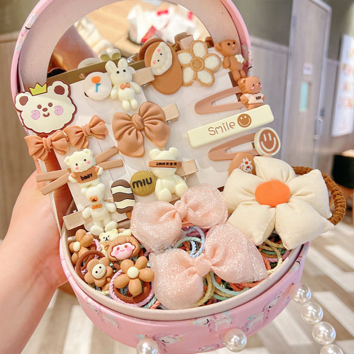 Children's Gift Set Cute Little Accessories Crown Jewelry Box Girl Storage Clip Hair Card