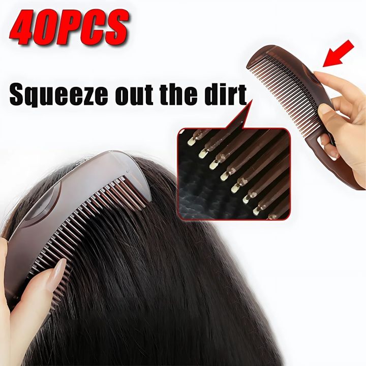 40PCS Anti-dandruff Massage Comb Hair Nourishing Get Rid of Grease Comb Antistatic Anti-tangle Comb Gift for Family and Friends