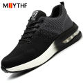 【selevn roind】 Fashion Safety Shoes Men Boots Steel Toe Shoes Men Puncture-Proof Work Sneakers Male Shoes Work Boots Indestructible Footwear.
