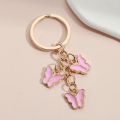 Cute Keychain Oil Butterfly Key Ring Enamel Flying Animals Key Chains For Women Girls Handbag Accessorie Handmade Jewelry.