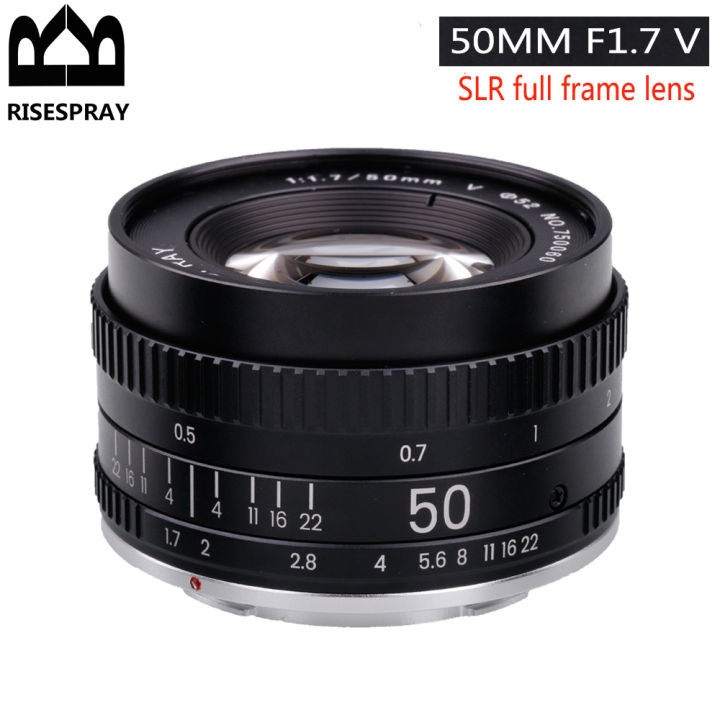 Metal RISESPRAY 50MM F1.7 Generation V Large Aperture Manual Focus Prime Full Frame Camera Lens For CANON EOS EF NIKON AI F