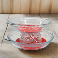 4 Pcs Tempered Glass Round Shaped Serving Bowls Set NSD-019. 