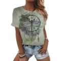 MUSIC T SHIRT Fashion Ladies T-shirt 2023 New Summer Loose Women's Floral Print XL Top 3D Printed Abstract Pattern Lovely. 
