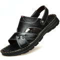 New arrivel noble Men's Sandals Non-slip Genuine Leather Sandals Soft Slippers Flat For Mens Casual Shoes Sandalias MSA516. 