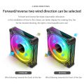 6-1PCS COOLMOON Computer Case 120mm Fan PWM 4PIN 5V 3PIN ARGB Cooling Fan Radiator Cooler 12cm Ventilador Adjust Speed Aura Sync. 