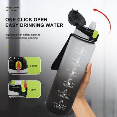 Frosted Sports Water Bottle Strike 1 Liter Of Water Bottles Leak Proof Easy To Use - 1000ml -suitable Plastic Beverage Bottles